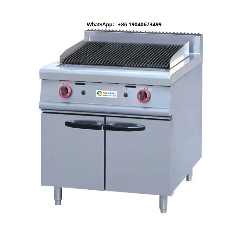 Hotel Kitchen Equipment Commercial Gas Griddle Lava Rock Grill Machine for Restaurant XH