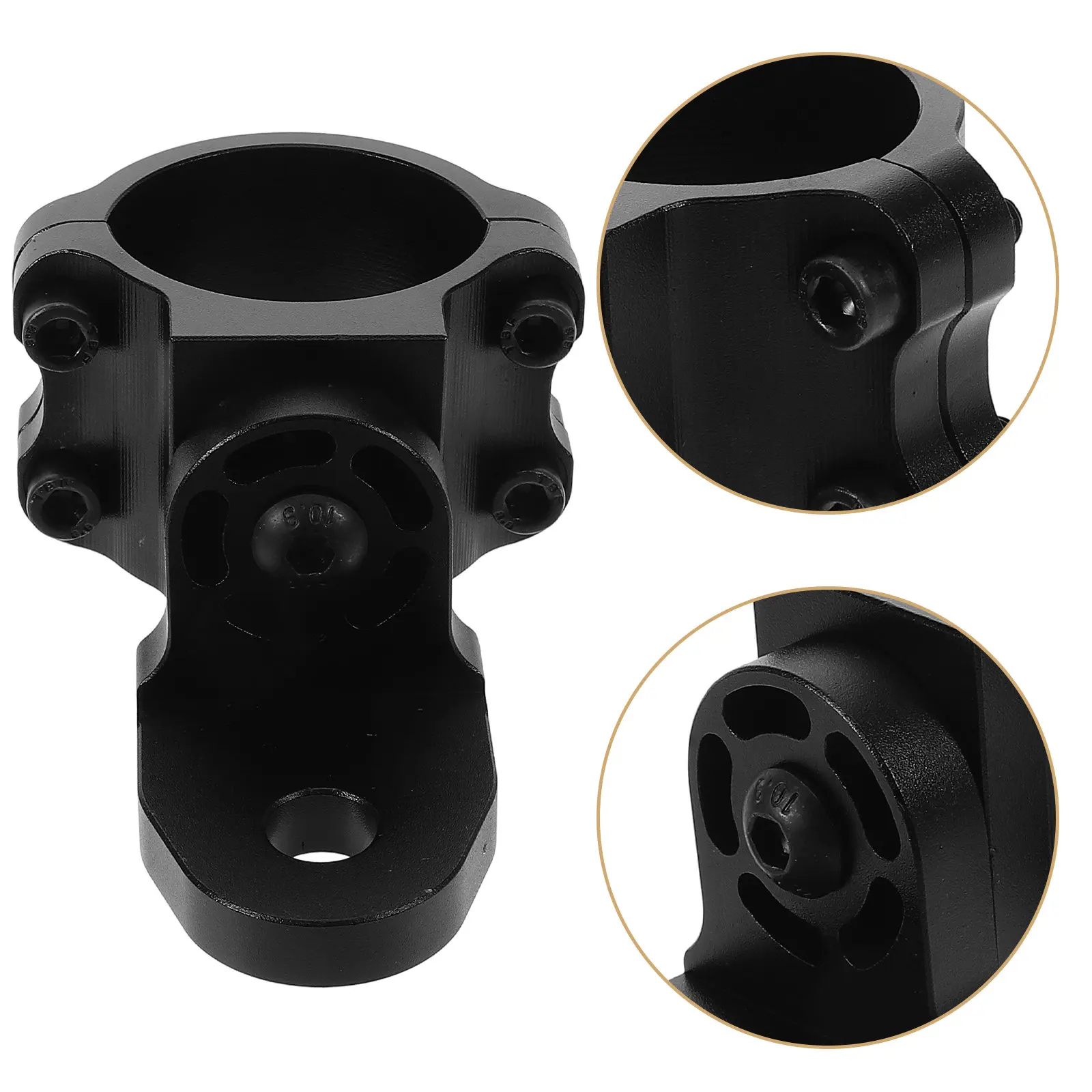 Utv Heavy Duty Whip Light Mount Flag Pole Bracket Adjustable LED Light Bar Mounting Bracket Off-Road Roll Bar Holder Black