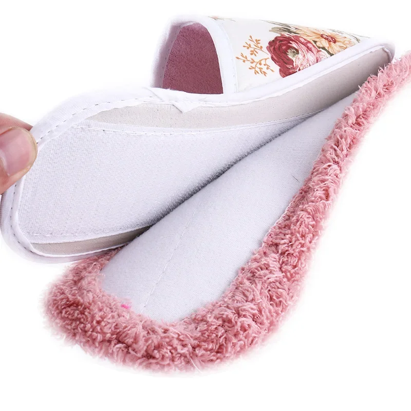 Home Floor Cleaning Micro Fiber Cleaning Shoes Floor Dusting Slippers Detachable Lazy Mopping Shoes Floor Cleaning Tools Shoes