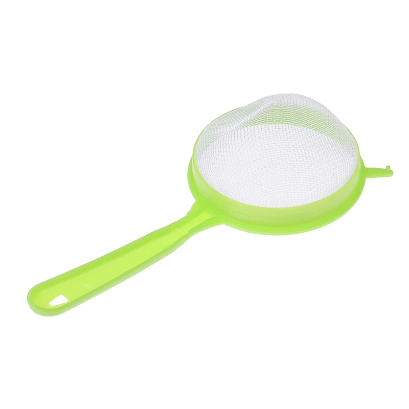 New 3Pcs/Set Plastic Fine Mesh Scoop Strainer Colander Flour Sieve With Handle Juice Tea Strainer Kitchen Tools