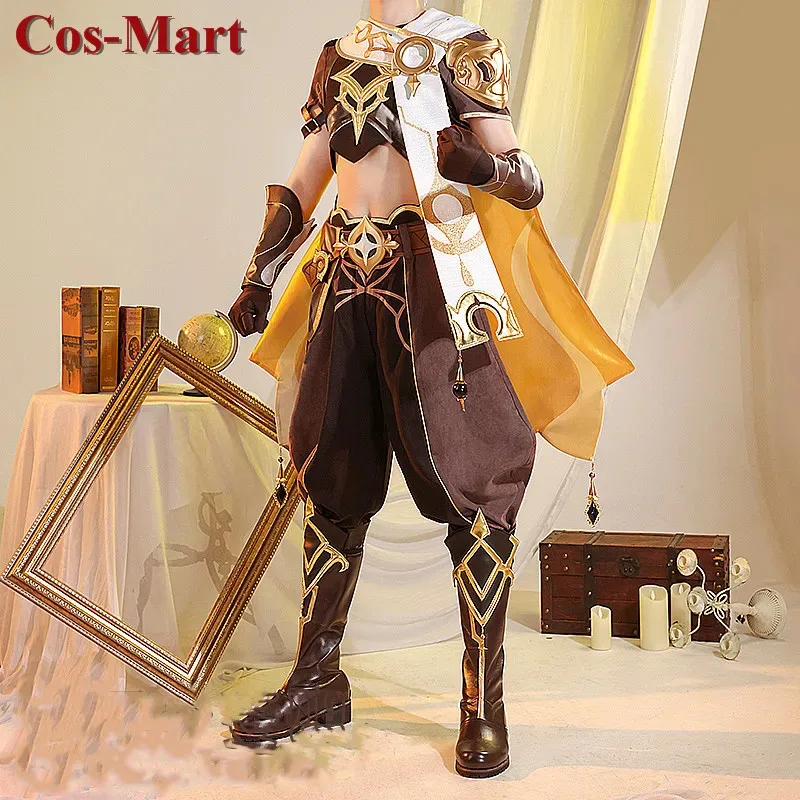 

Cos-Mart Game Genshin Impact Aether Cosplay Costume Traveler Kong Fashion Cute Battle Uniforms Activity Party Role Play Clothing