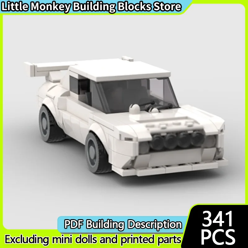

Speed Racing Car Model MOC Building Bricks White Rally Car Modular Technology Children Holiday Gifts Assemble Toys Suit