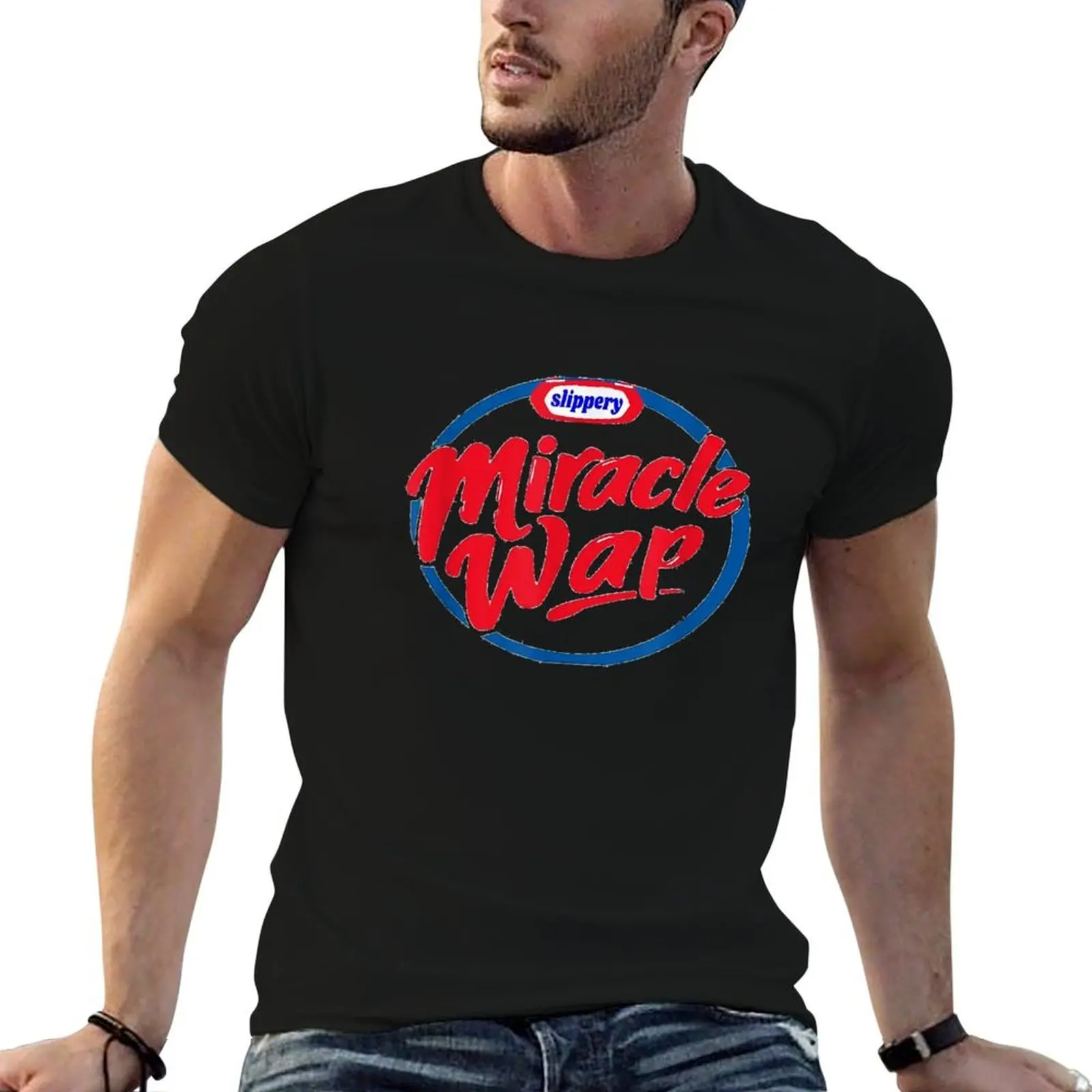 T-shirt humoristique MIRACLE WAP RAP SONG LYRIC MEME TEE, humorisme noir, t-shirts drôles pour homme, t-shirt homme en coton épais