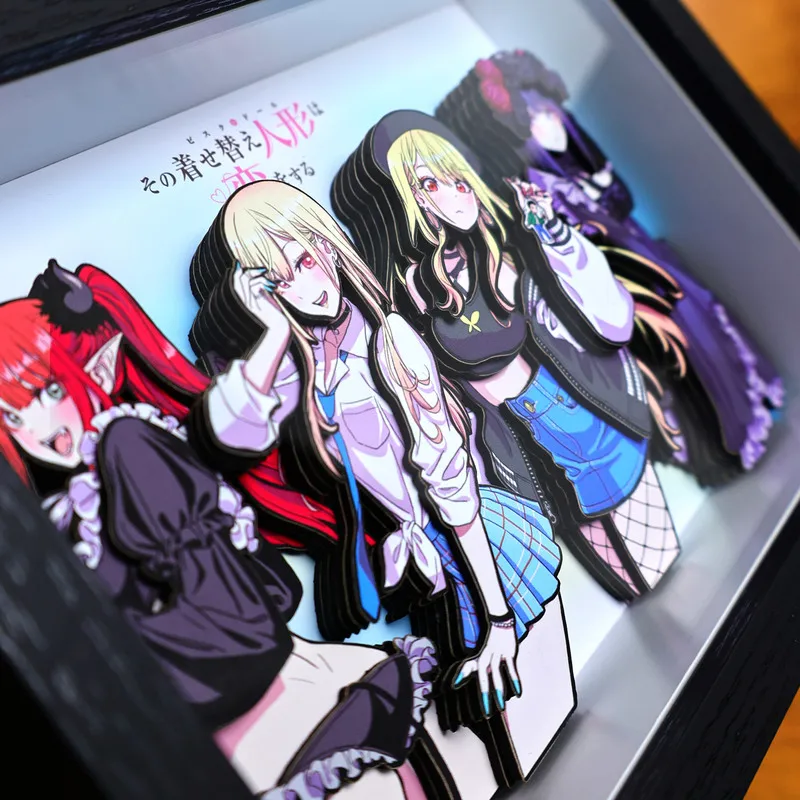 3D My Dress-Up Darling Autosestereograma Marin Kitagawa Shizuku Anime Ornamentos Periféricos Decoração de Mesa Brinquedo Presente