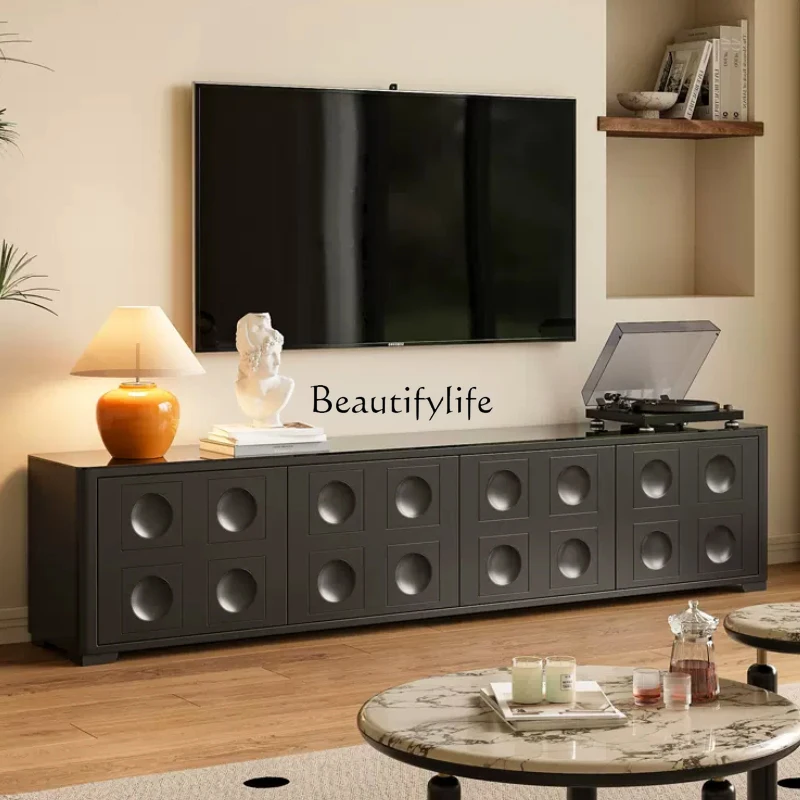 

03 Modern simple TV cabinet home living room creative paint storage cabinet