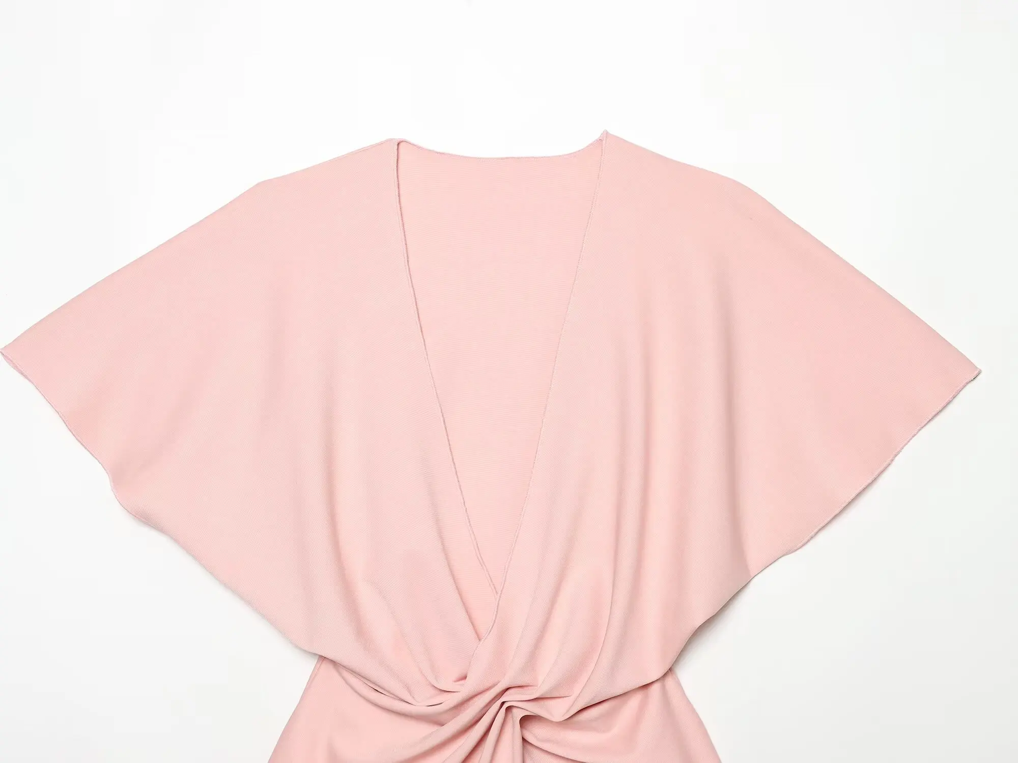 TFMLN Schicker Damen-Strickrockanzug in Rosa 2026 Neuer Eleganter Herbst-Trendanzug mit V-Ausschnitt, Lässigem Geknotetem Oberteil und Geradem Midirock – Detail 5