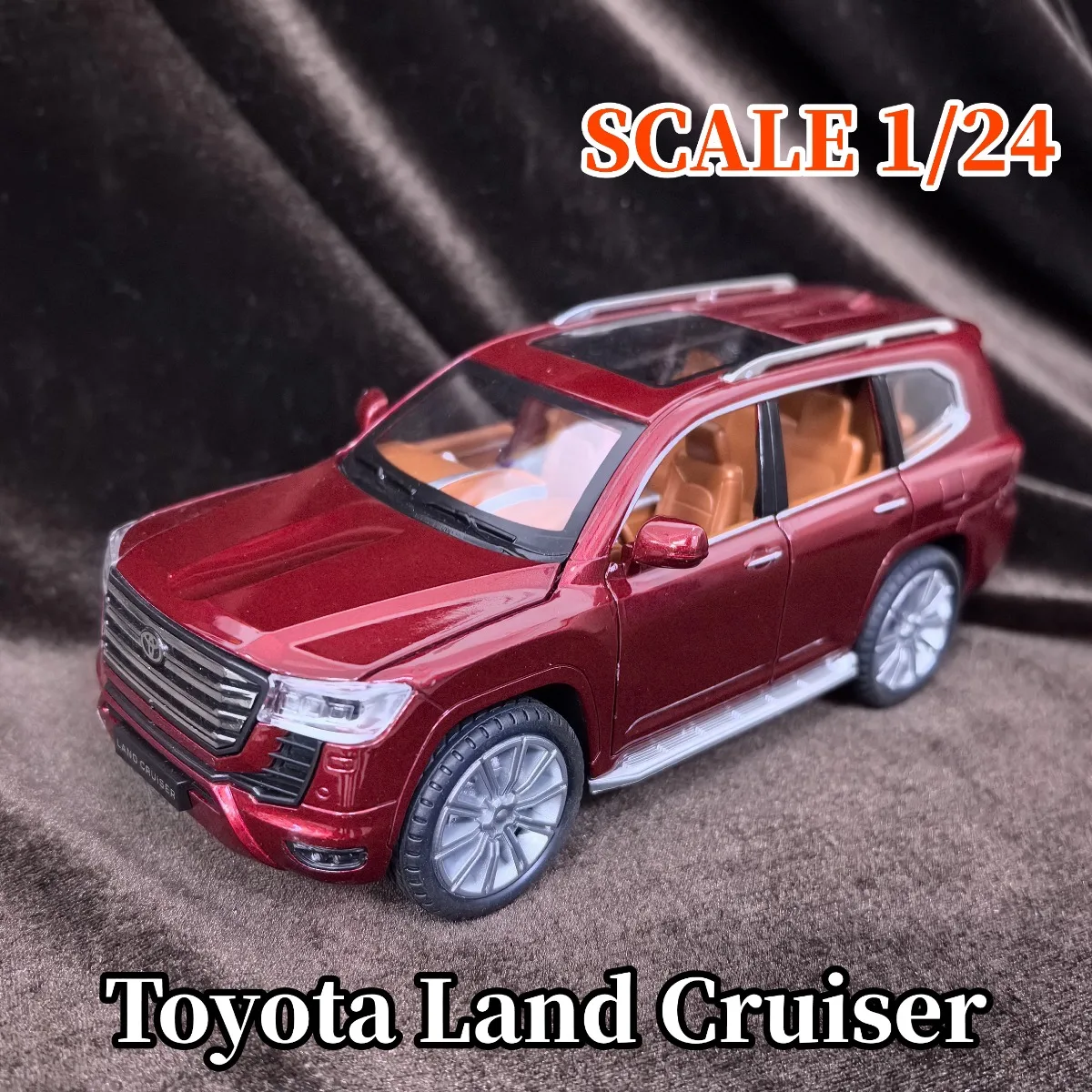 

Лимитированная модель автомобиля Toyota Land Cruiser SUV в масштабе 1:24, миниатюрная копия роскошного автомобиля, детская игрушка в подарок на Рождество