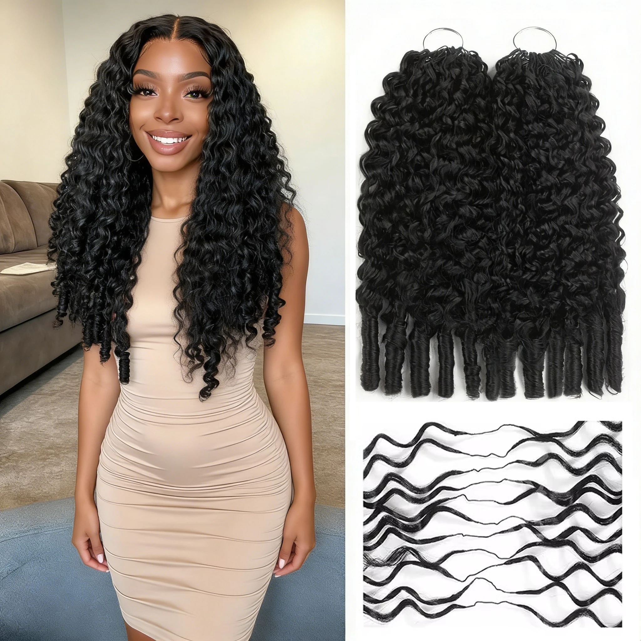 

Парик из 100% натуральных человеческих волос: Бирманские кудри 12A, мелкие спирали, крепкие кудри, крючковое плетение, прямые кудри, парик с узлами Miracle Knot