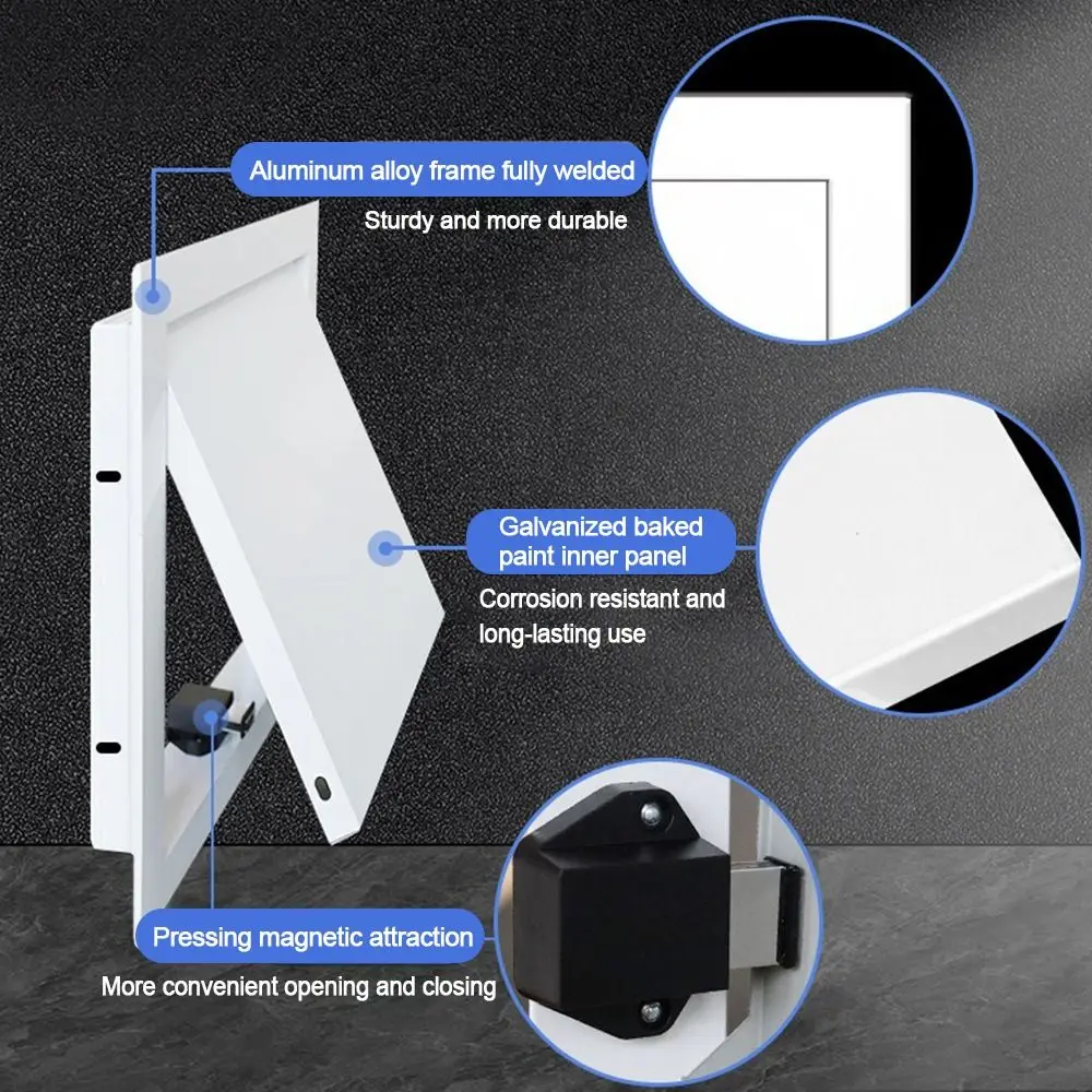 

Aluminum Alloy Access Panel Opening Flush Removable Wall Ceiling Hole Cover Easy-Snap Inspection Port Inspection Hole Universal