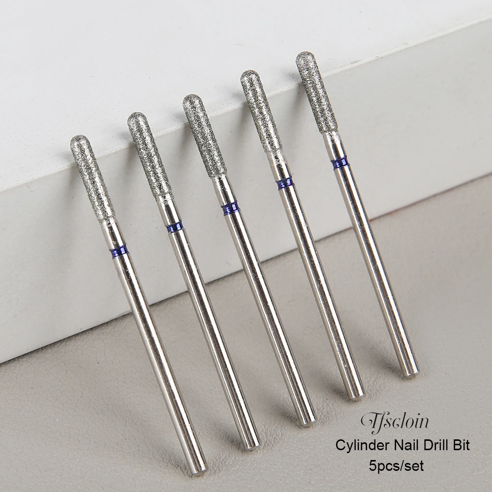 5/6개 다이아몬드 밀링 커터 큐티클 네일 드릴 비트 전동 매니큐어 드릴 페디큐어 밀링 비트 파일 네일 아트 액세서리 도구