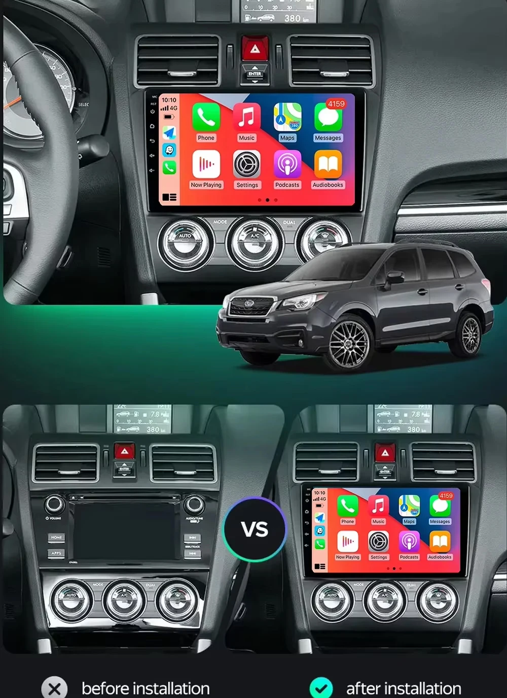 

Android 15 For Subaru Forester 4 SJ XV WRX 2012- 2015 2018 Car Radio Carplay Multimedia Player Autoradio GPS Stereo Head Unit 4G