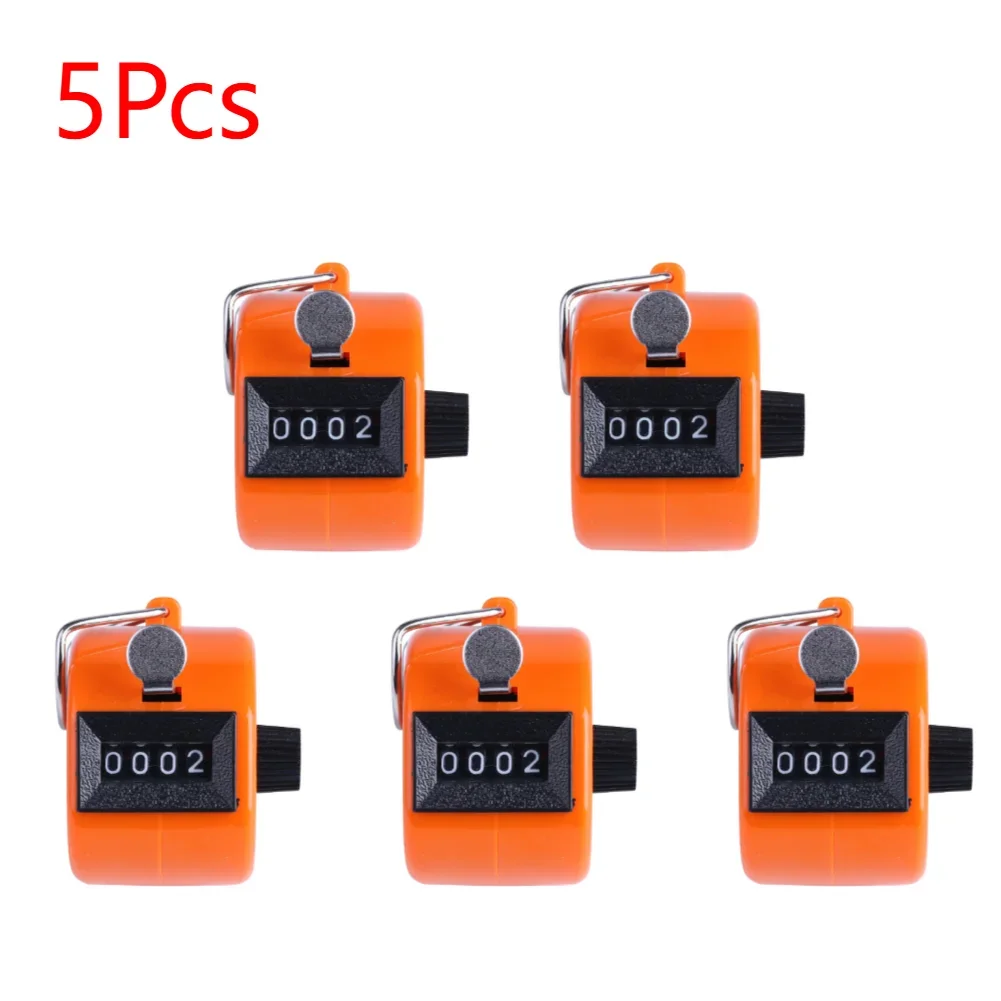 Handheld 4-Digit Mechanical Manual Tally Counter Digital Palm Clicker Number Count Assorted Colors for Business and Office Use