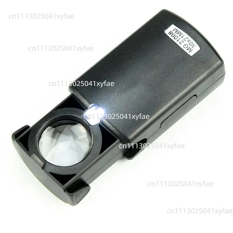 6PCS 20X Foldable Pocket Loupe with LED Light, Portable Handheld Mini Magnifier for Jewelry & Reading