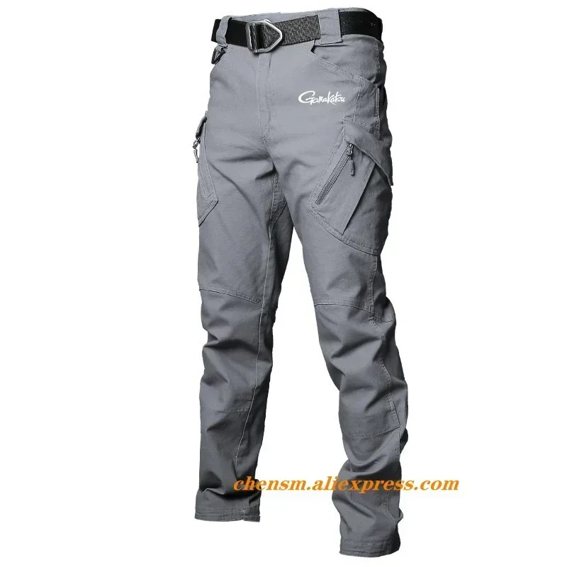 Gamakatsu Fishing Pants Waterproof Multi-pocket Outdoor Trousers Sports Breathable Fishing Clothes Outdoor Hiking Fishing Wear 