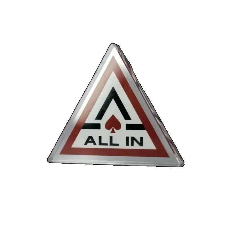 All in Triangle Poker Chips Waterproof Double-deck Poker Dealer Texas Hold'e Poker Accessories Casino Game Supplies Token Coin