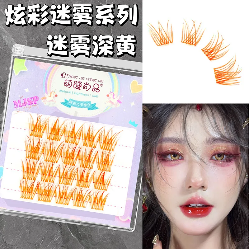 Faux-cils colorés à grappe unique, fournitures d'extension de Cosplay naturelles, outils de maquillage