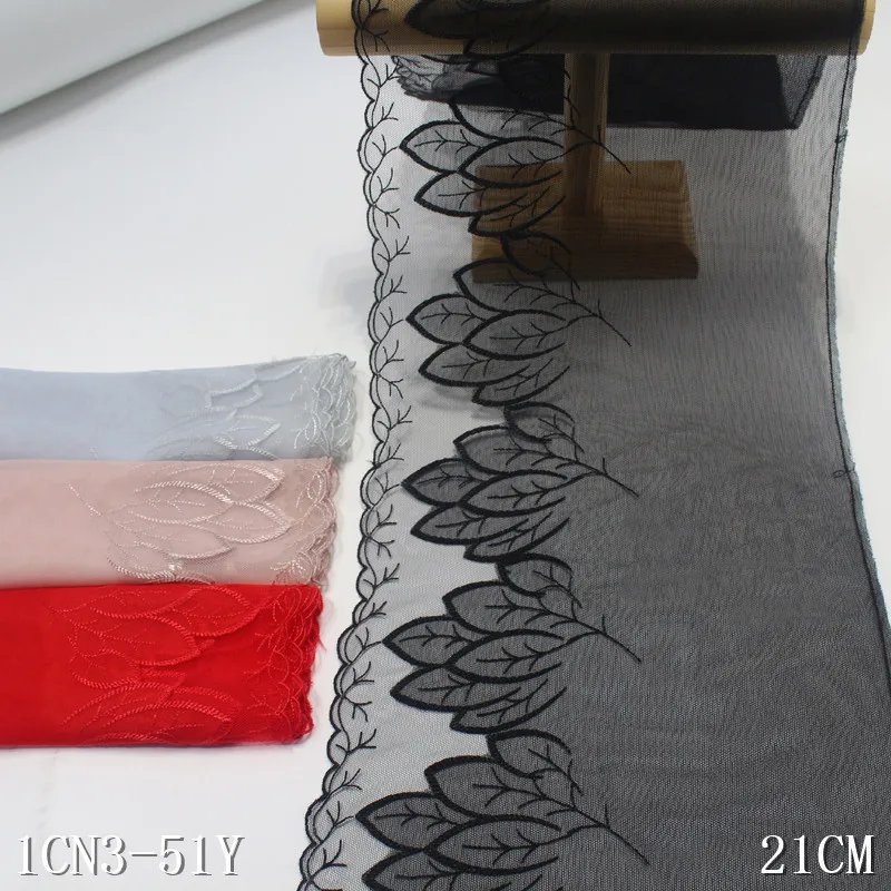 

40Yards Two Layer Emboridery Lace Trim DIY Lingerie Fabrics Materials Mesh Embroidered Lace for Clothing Sewing Crafts Accessory