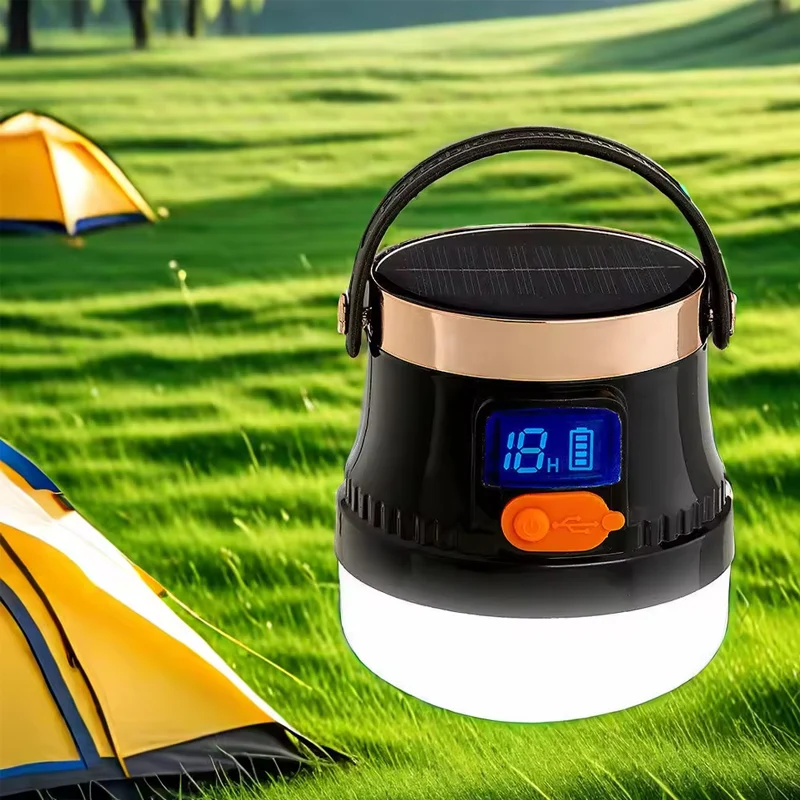 High Power Solar LED Camping Lantern Rechargeable IP65 Emergency Power Bank Led Outdoor Camping Equipment for Camping Fishing