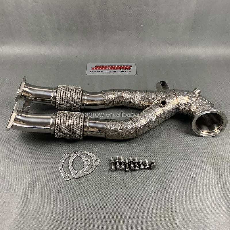 exhaust downpipe with heat shield for Audi RS3 TTRS 8P 2.5T EA855 2017+