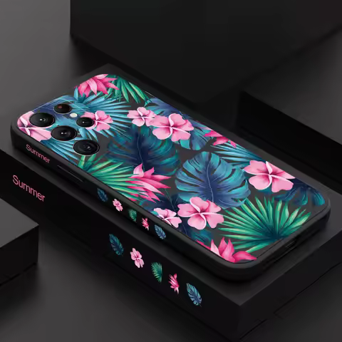 Colorful Flowers Phone Case For Samsung Galaxy S25 FE S24 S23 S22 S21 S20 Ultra Plus FE S10 Note 20 ultra 10 9 Plus Cover