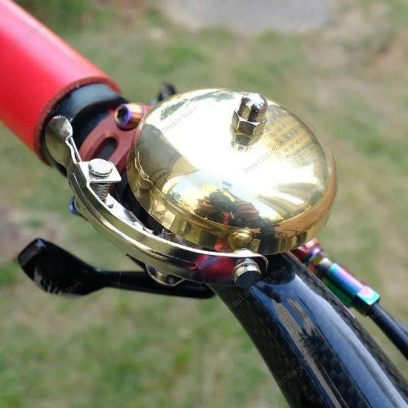 For Sound Crisp and Sweet Retro Bicycle Brass Dead Fly Folding Bike Mountain Bike Bell Classic Nostalgic Bell
