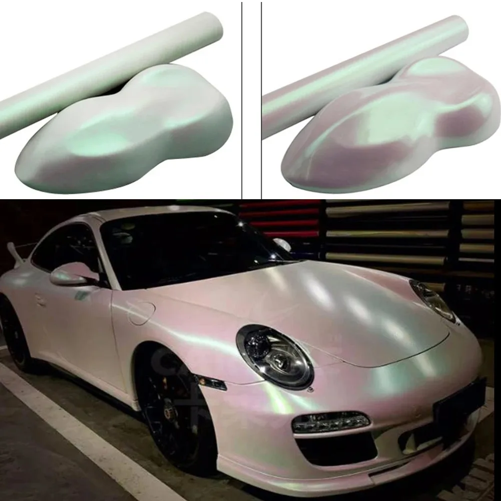 

1.5*18M Car Body Film Glossy/Matt Color Change Vinyl Film Ceramic White Shell Decorative Stickers for Car Styling