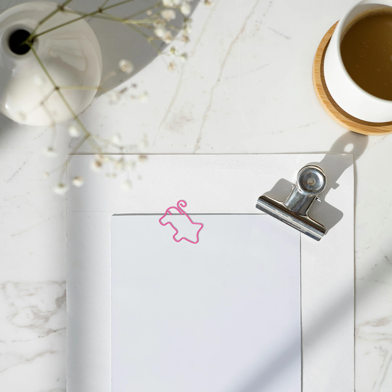 

100pcs Pig Shaped Paper Clips Metal Colorful Office School Supplies Iron Creative Holders For Folders Money Letters Pink