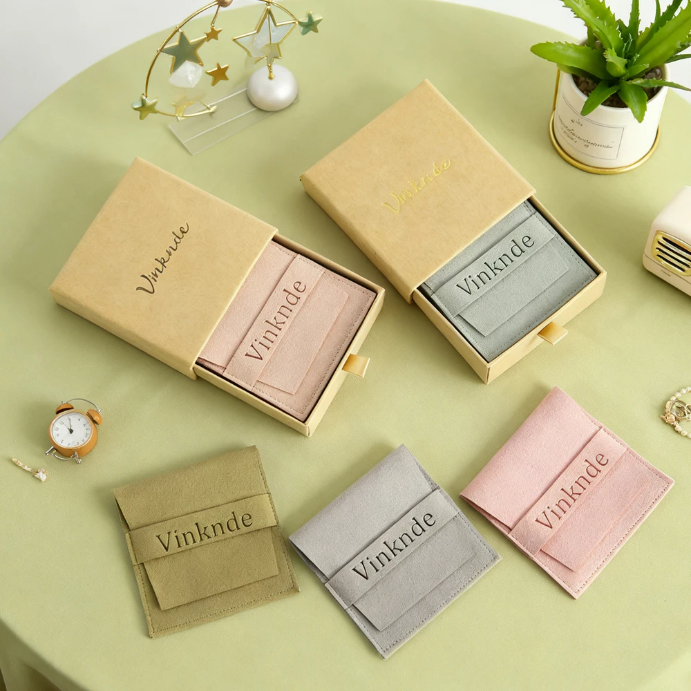 กล่องเก็บของพกพาสุดหรู ทำจากกระดาษแข็ง พร้อมลิ้นชักเลื่อน กล่องบรรจุภัณฑ์เครื่องประดับ พร้อมกระเป๋าผ้าไมโครไฟเบอร์  รับทำโลโก้ตามสั่ง กระเป๋าจัดระเบียบ