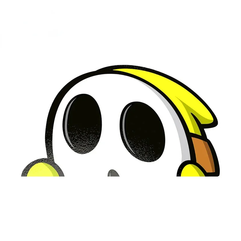 Cartoon Chibi Big Head Shy Guy Peeker Sticker, Fun Graffiti Design, JDM Style Decoration for Car Windows and Bumpers view 4