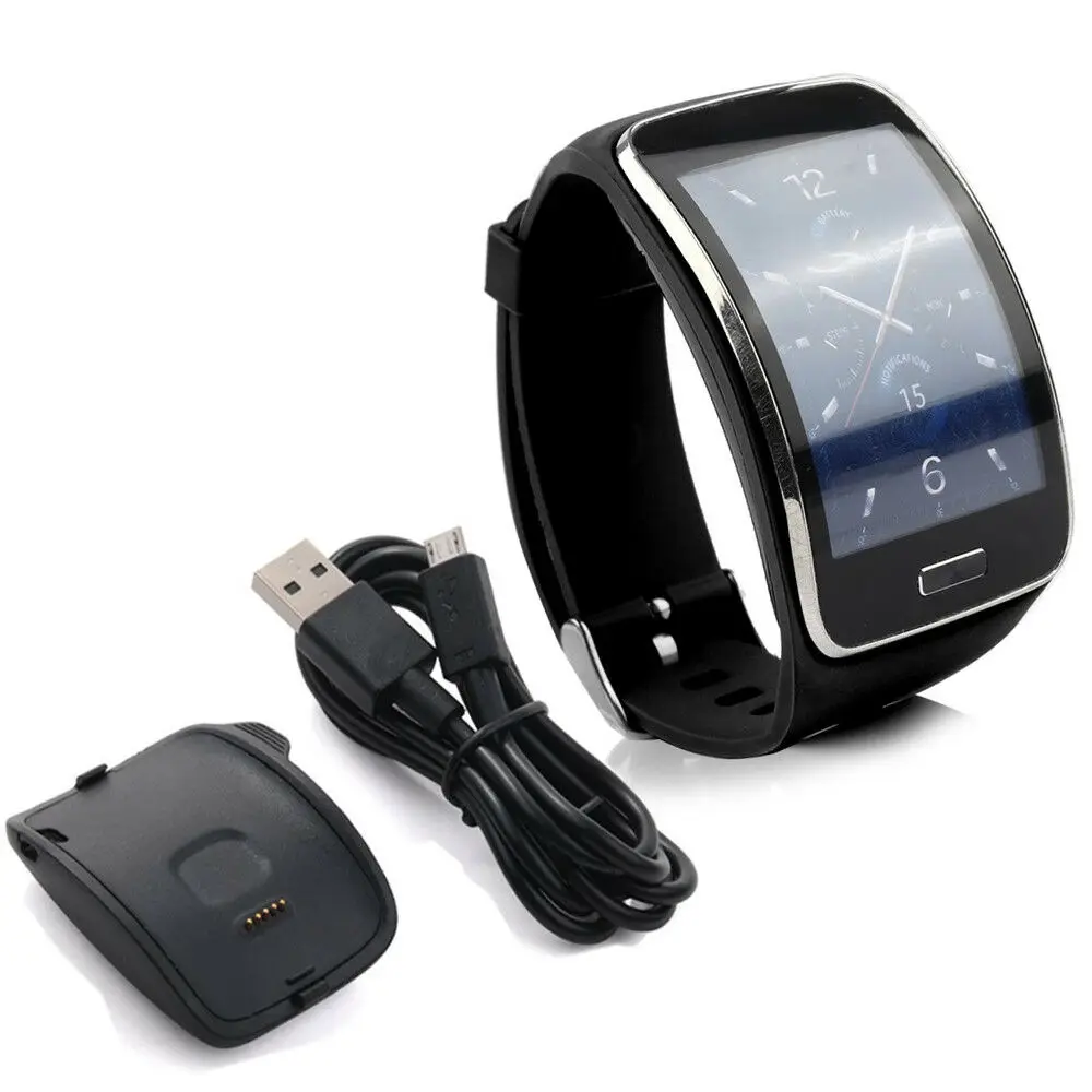 

Usb Charging cable For Samsung Galaxy Gear S SM R750 Smartwatch Silicone Watch Bands Strap