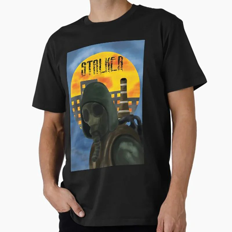 S.T.A.L.K.E.R. 2 Shadow of chernobyl 0401 Danger exclusion zone gift t shirt Video game Stalker Graphic Clothes All size Tops