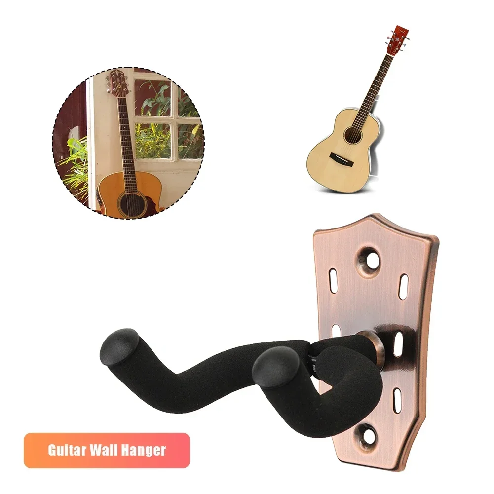 Metal Anti-slip Wall Mount Guitar Hanger Hook Holder Fit Acoustic Electric Guitar Bass Ukulele Display Accessory