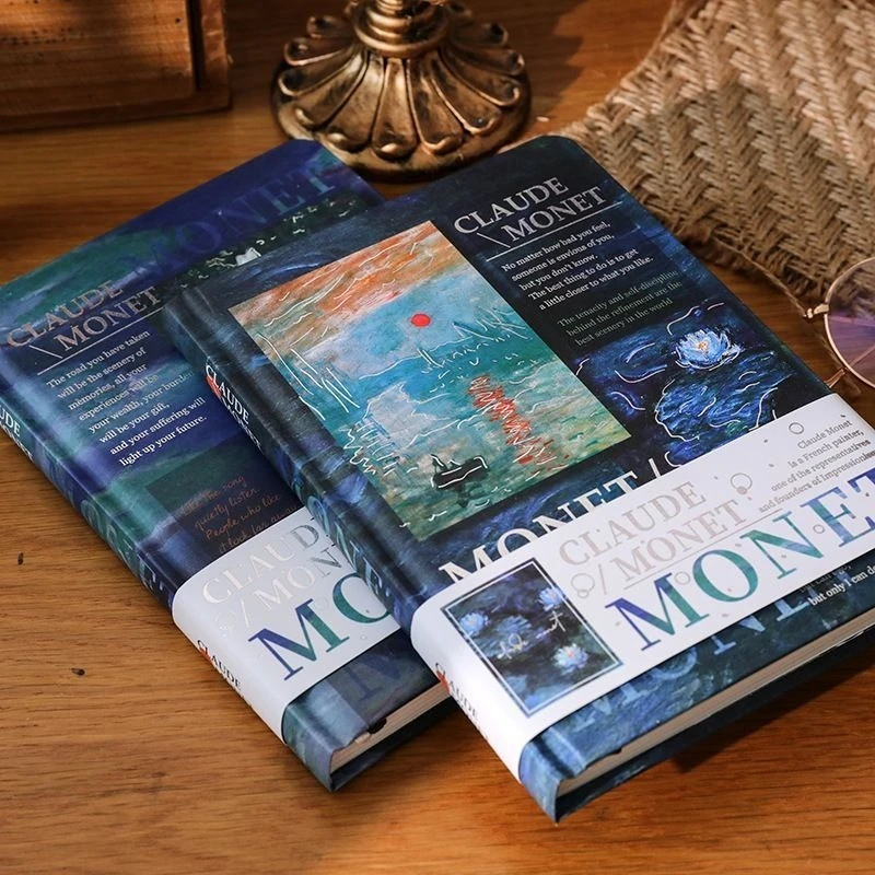 النفط اللوحة المشهد عالية القيمة الفن الرجعية طالب دفتر النفط اللوحة دفتر أنماط تشمل شروق الشمس الانطباع السماء المرصعة بالنجوم #1