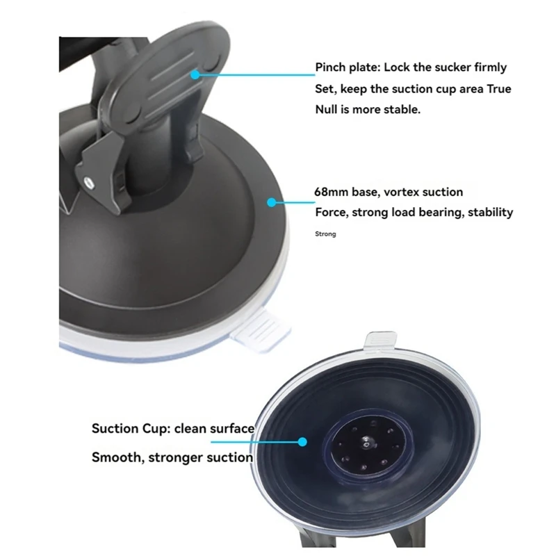 สมาร์ท-กล้องดูดถ้วยสําหรับผู้ถือรถผู้ถือแก้ว Monopod สําหรับ 360 Action กล้องอุปกรณ์เสริม