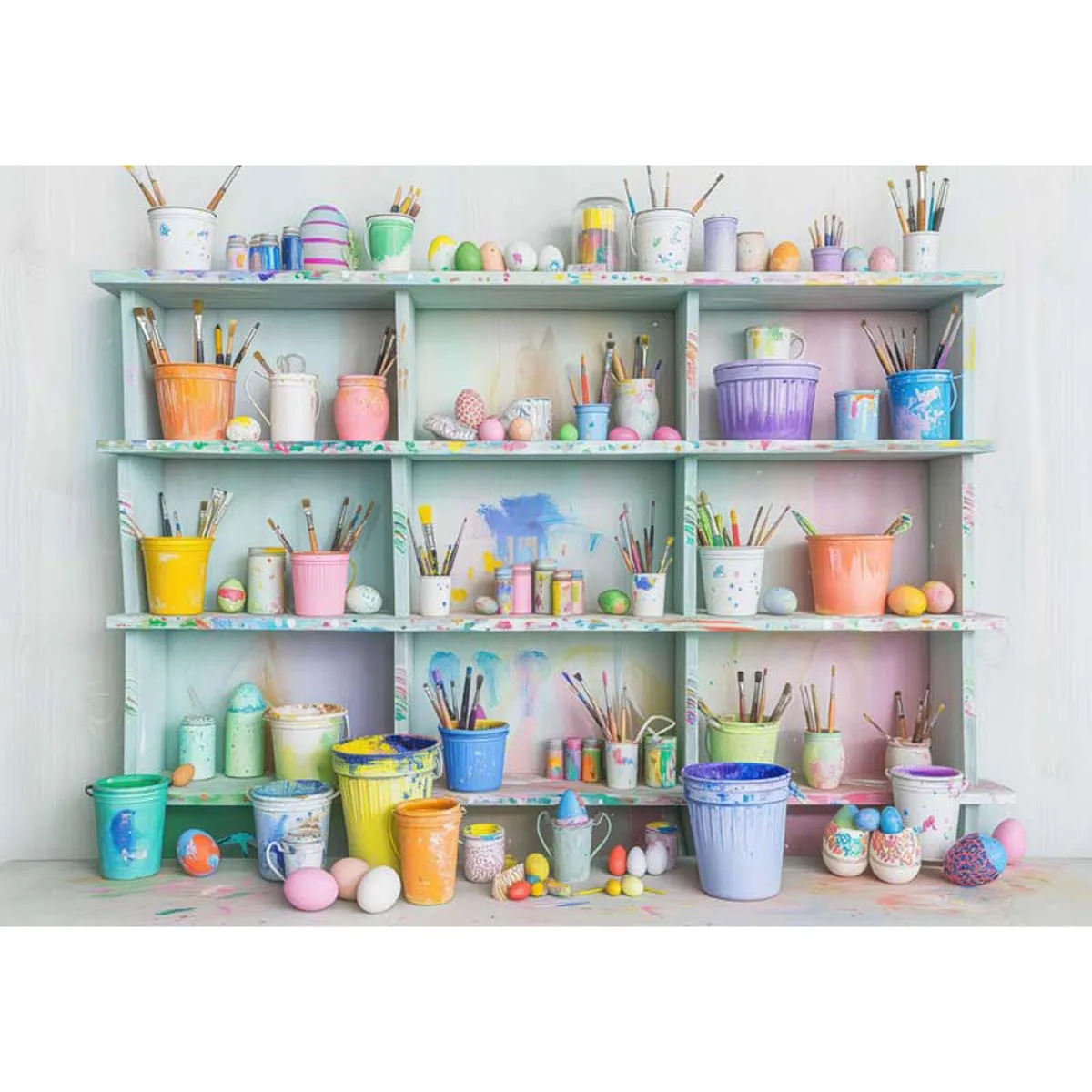 

Allenjoy Colorful Paint Shelf Backdrop