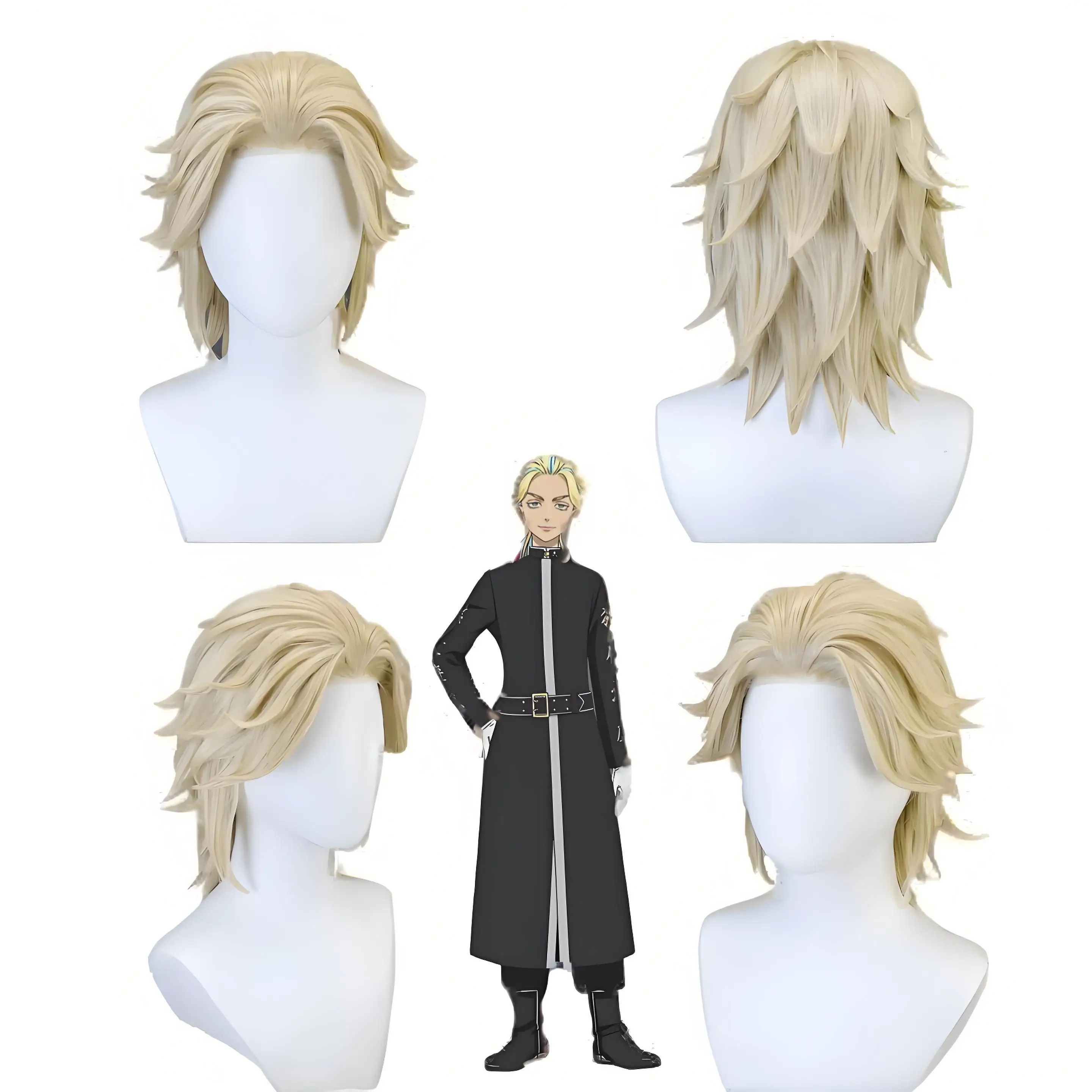 

Custom Styled Anime Hair Costume Cosplay Wig for Tokyo Revengers Haitani Rindo