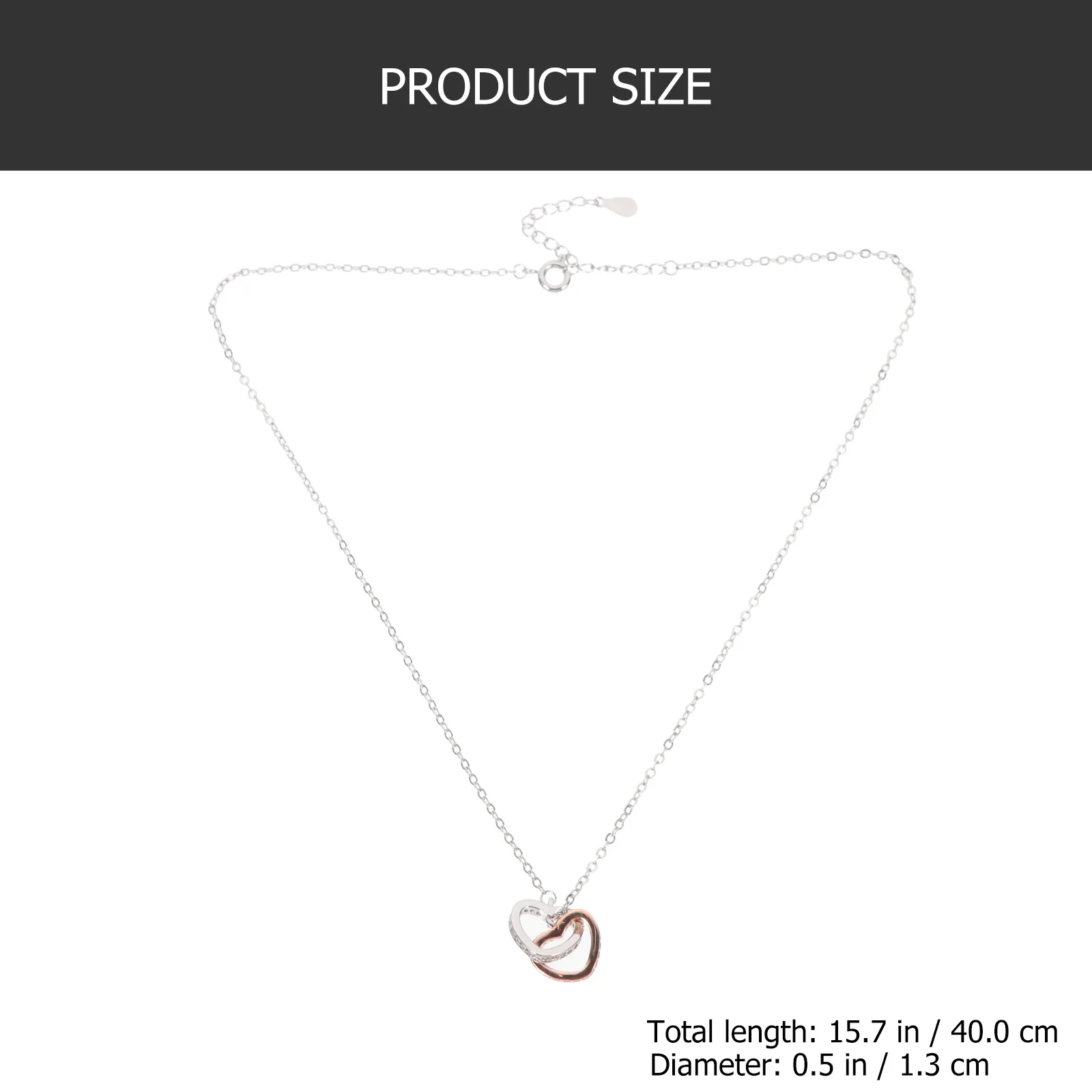 

Choker Heart Necklace for Women Love Jewelry Rhinestone Pendant Necklaces Couples Premium Quality Sturdy Fine Texture Stylish