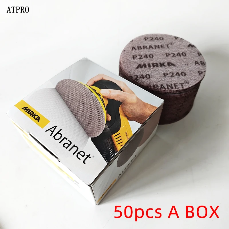 

Финляндия MIRKA ABRANET Пылезащитная сухая абразивная бумага 6-дюймовая сетка для ремонта песочной краски Песок 150 мм