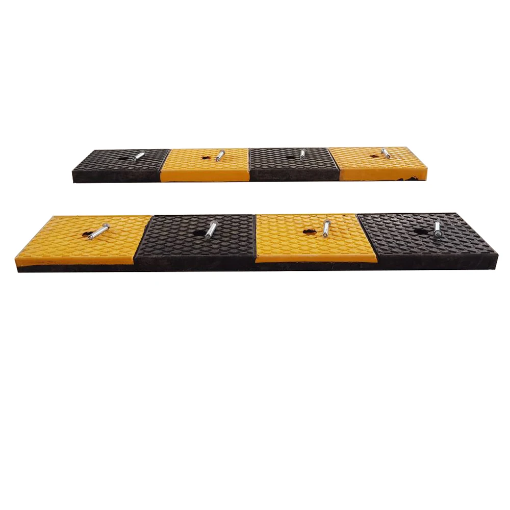 Step slope pad Rubber slope anti slip pad Wheel stopper Highway speed bumps Triangle cushion plate Automotive repair 98x13cm