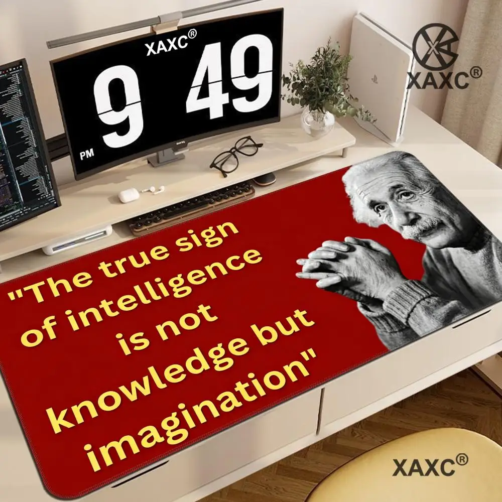 Albert Einstein Quote Mouse Pad, tapete grande para teclado e mouse, tapete de borracha antiderrapante para jogos, tapete para laptop, HYBXXC