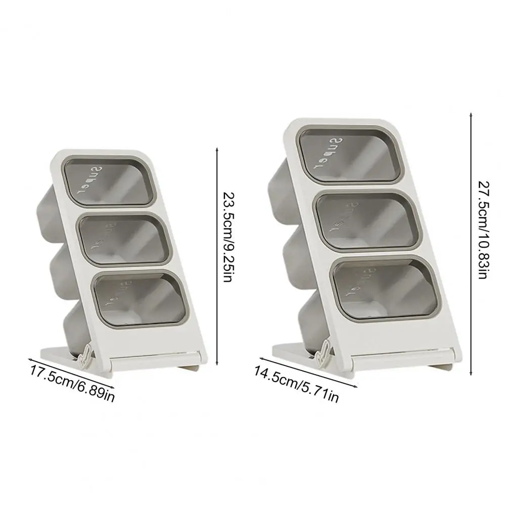 3 Tier Tea Bag Organizer with Angled Opening Desktop Storage Box Space-Saving Countertop Organizer for Kitchen Desk view 6