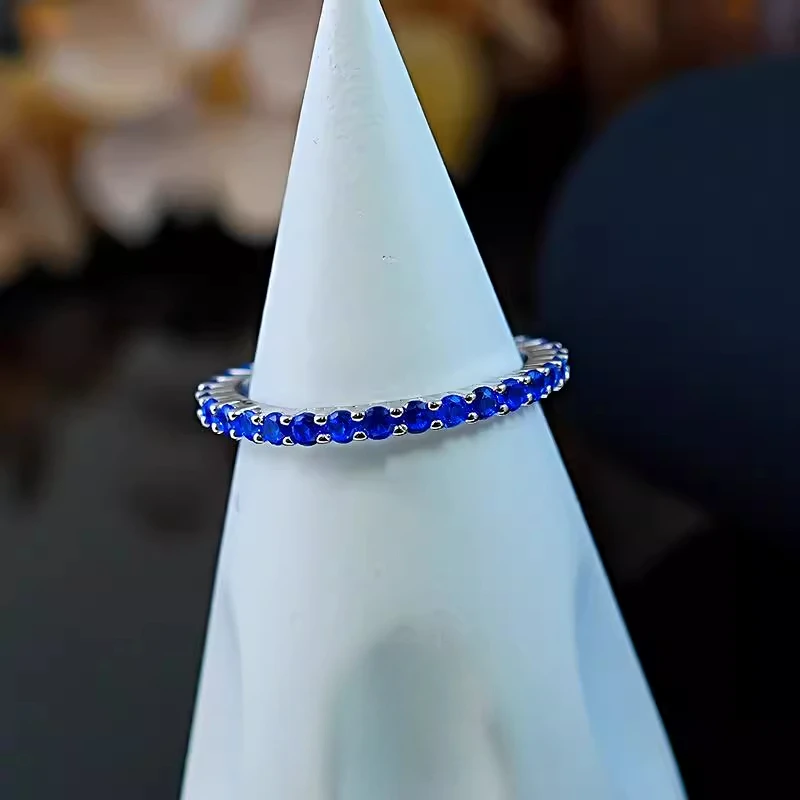 Karachis قوس قزح دائرة رقيقة 925 خاتم فضة صغير طازج بسيط عصري التراص المتخصصة الدائري شخصية الحد الأدنى مجوهرات