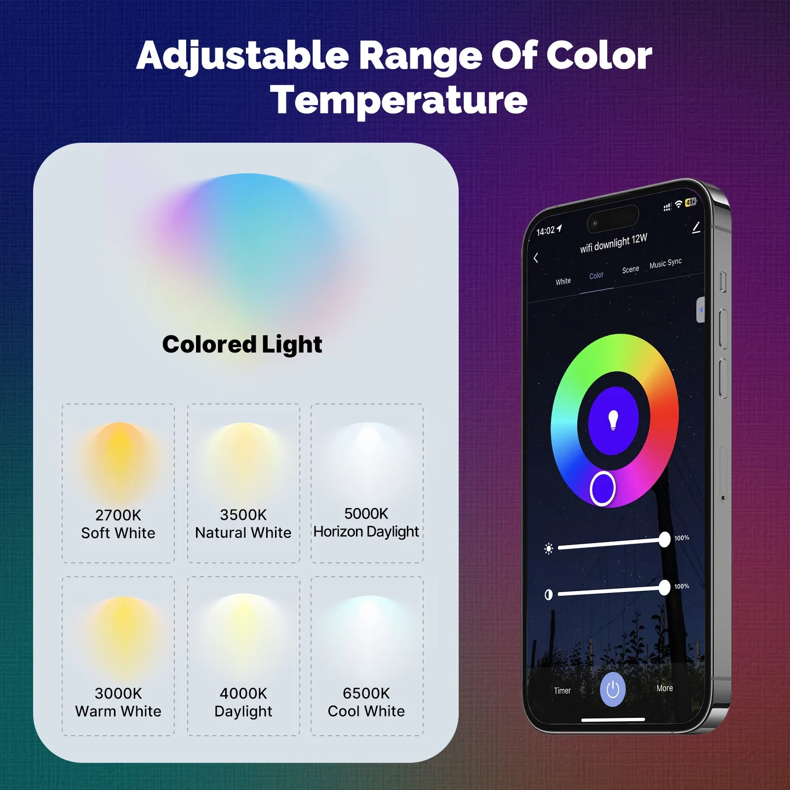MOES WiFi inteligente LED Downlight Zigbee atenuación foco redondo 9/12W RGB cambio de Color luz fría cálida Alexa Google Home Vocie