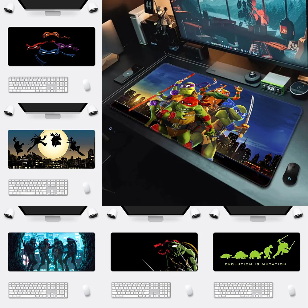 

N-Ninja Turtles Mousepad HD Printing Computer Gamers Locking Edge Non-slip Mouse Pad XXL90x40cm Keyboard PC Desk Pad