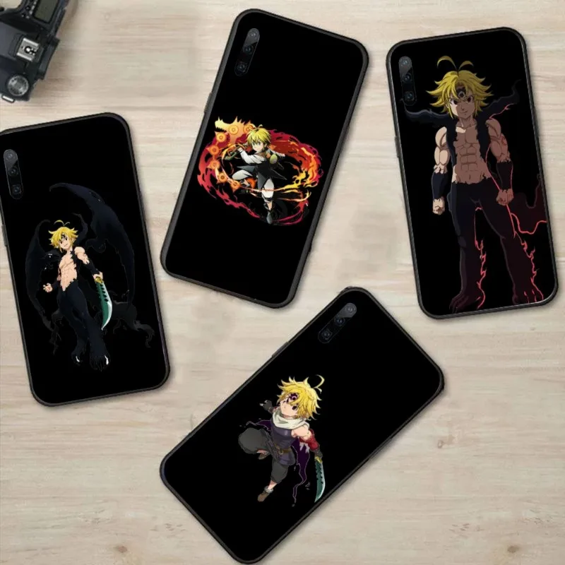 Meliodas Anime Phone Case For Huawei P50 P40 P30 Pro Lite P Smart 2021 2019 Magic 3 Soft Black Cover