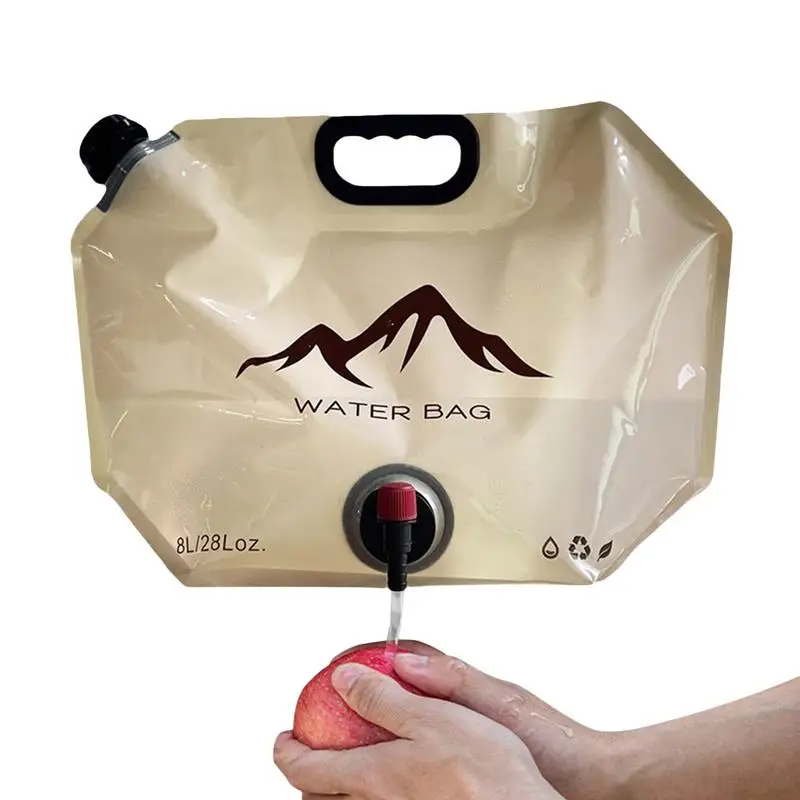 

8L Foldable Portable Drinking Water Bag Outdoor Camping Hiking Water Storage Bag Thickened Large Capacity Water Container