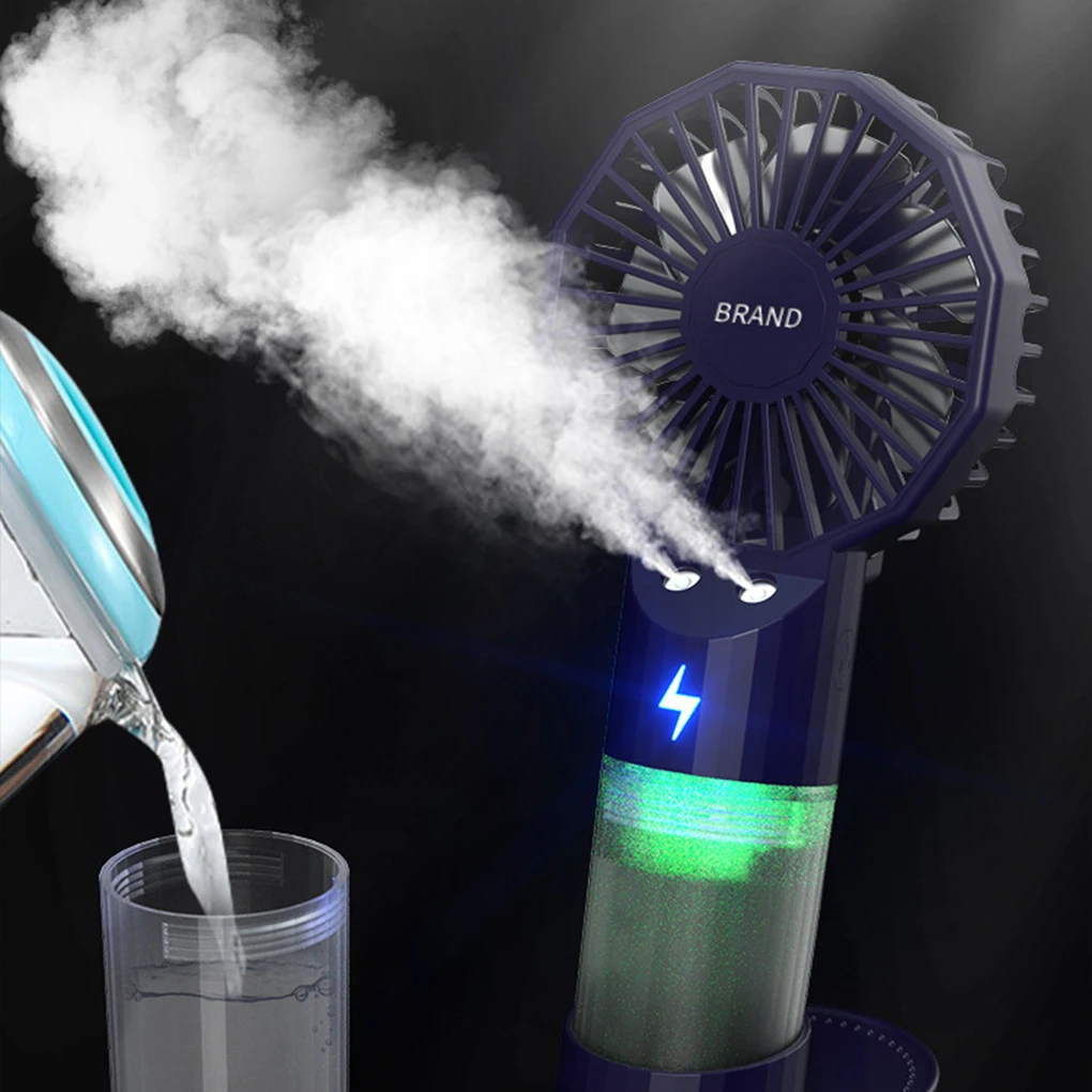 Portable Mini Fan Hand-Held Humidification Spray Small Fan Dormitory USB Charging Outdoor Cooling Water Replenishment Spray Fan