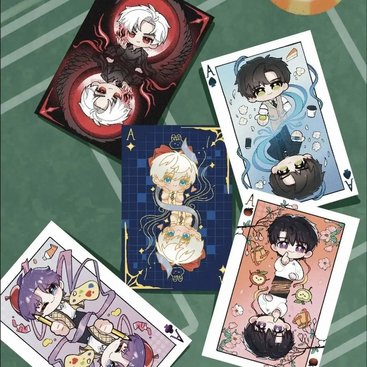 

Anime GAME Love And Deepspace Rafayel Zayne Poker Anime Peripheral Table Card Board Game Family Player Gift