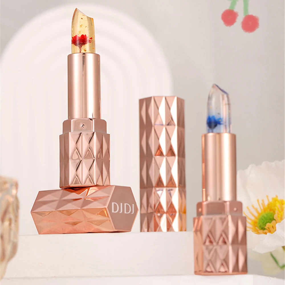 Jelly Clear Lipstick Temperature Color-changing Long-lasting Moisturizing Not Easy To Stick Cup Of Glass-like Lip Balm Makeup