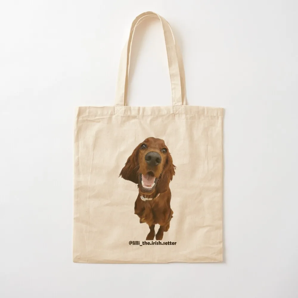 

Lilli the Irish Setter. Smiling Dog Tote Bag cloth bag woman Shopper handbag